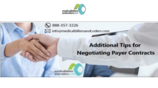 Additional Tips for Negotiating Payer Contracts