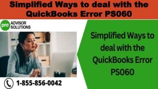 Simple step by step guide to fix QuickBooks Error PS060