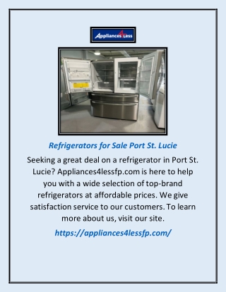 Refrigerators For Sale Port St. Lucie | Appliances4lessfp.com