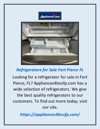 Refrigerators For Sale Fort Pierce Fl | Appliances4lessfp.com
