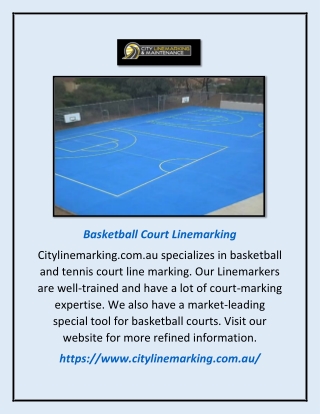 Basketball Court Linemarking | Citylinemarking.com.au