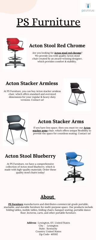 Acton Stool Red Chrome