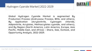 Hydrogen Cyanide Market Growth Drivers 2022-2029