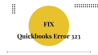 Fix Quickbooks error 323