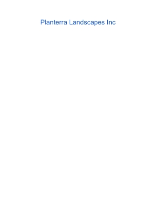 Planterra Landscapes Inc
