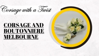 Corsage And Boutonniere Melbourne - Corsage With a Twist