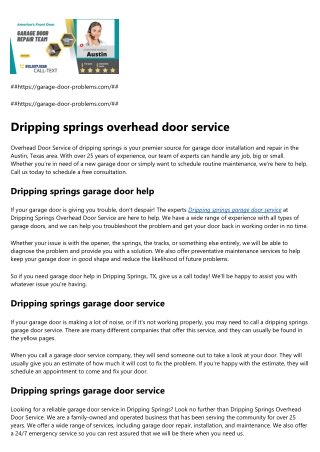 garage door service near me