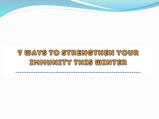 7 Ways to Strengthen your Immunity this Winter - Yakult India