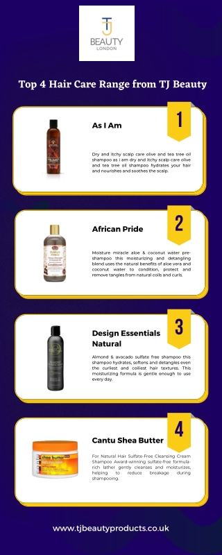 Top 4 Hair Care Range from TJ Beauty