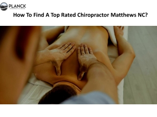 How To Find A Top Rated Chiropractor Matthews NC