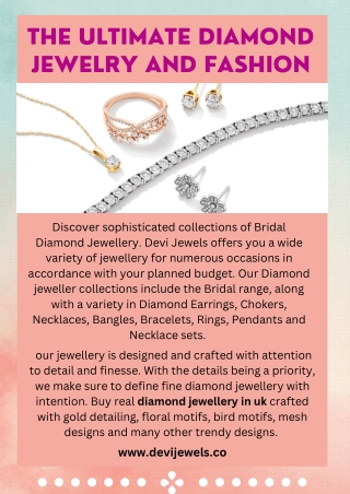 The Ultimate Diamond Jewelry and Fashion