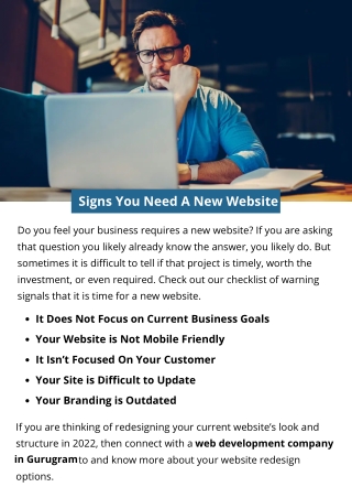 Signs You Need A New Website