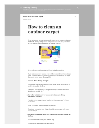 How to clean an outdoor carpet