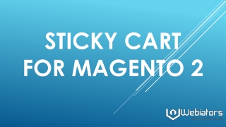 Sticky Cart For Magento 2