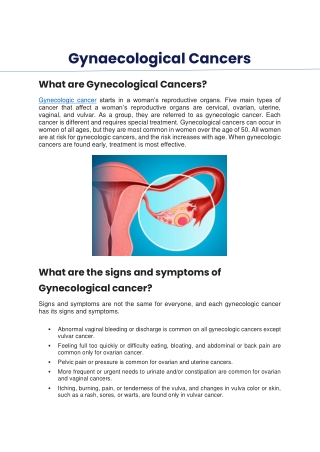 Gynaecological Cancers