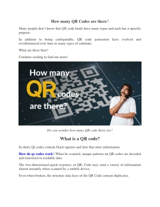 How many QR Codes are there? More than you think