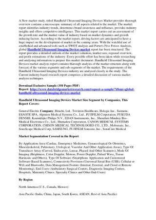 Handheld Ultrasound Imaging Devices Market