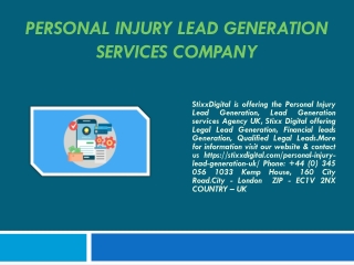 Personal Injury Lead Generation Services Company