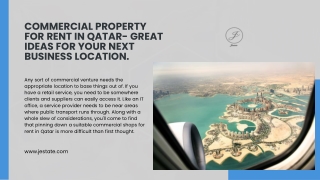 Commercial Property for Rent in Qatar- Great Ideas for Your Next Business Location.