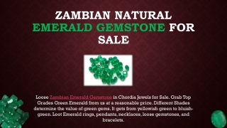 Zambian Natural Emerald Gemstone for Sale