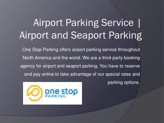 Airport Parking Service | Airport and Seaport Parking