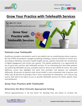 Grow Your Practice with Telehealth Services