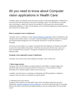 blog- CV in healthcare - Google Docs