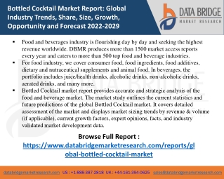 Bottled Cocktail Market