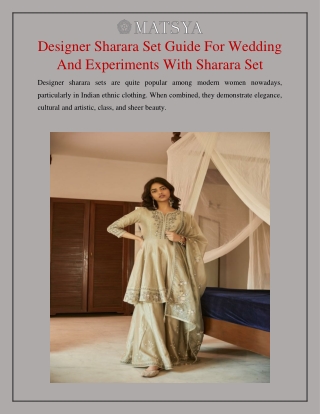 Designer Sharara Set Guide For Wedding And Experiments With Sharara Set