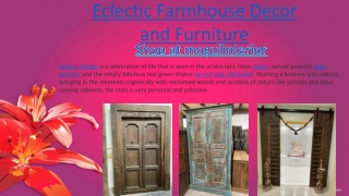 Eclectic Farmhouse Decor and Furniture