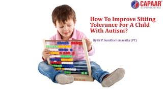 How To Improve Sitting Tolerance For A Child | Best Autism Centre in Bangalore