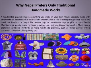 Why Nepal Prefers Only Traditional Handmade Works