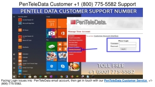1(800) 775 5582 PenTeleData Customer Care