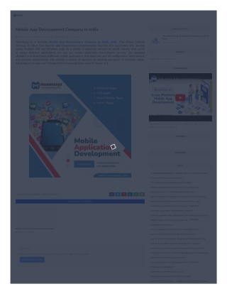 Mobile Application Development Company In Delhi, India