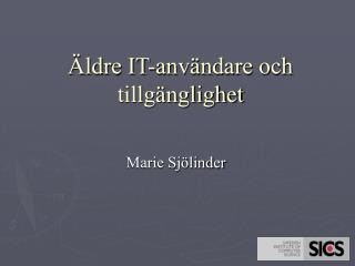 Äldre IT-användare och tillgänglighet