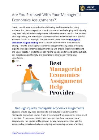 Managerial Economics Assignment Help, economics assignment help