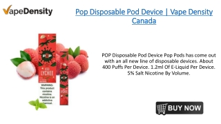 Pop Disposable Pod Device
