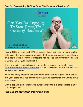 _Can You Do Anything To Slow Down The Process of Baldness_.docx