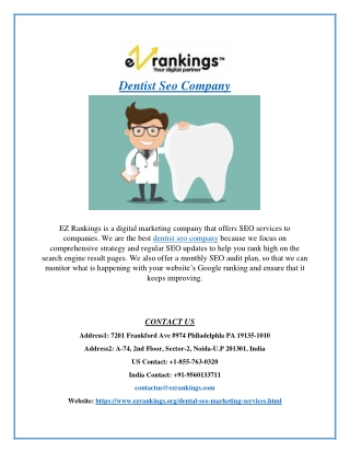Best Dentist SEO Company - EZ Rankings