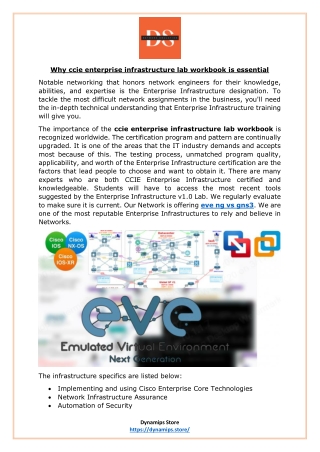 Why ccie enterprise infrastructure lab workbook is essential