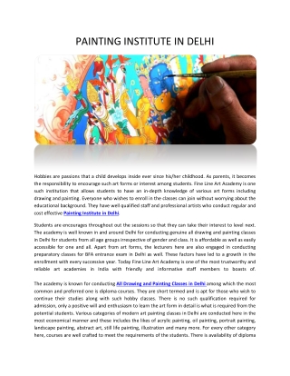 Painting Institute in Delhi