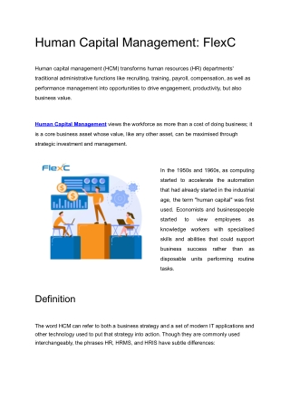 Human Capital Management - FlexC