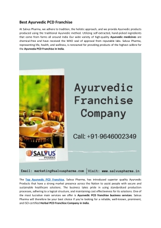 Ayurvedic Medicine Franchise Company