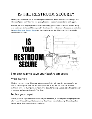 Is The Restroom Secure