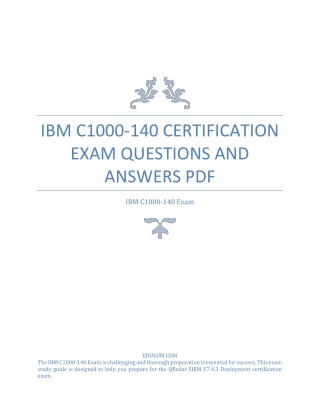 IBM C1000-140 Certification Exam Questions and Answers PDF