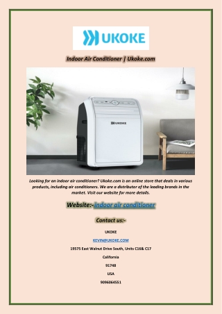 Indoor Air Conditioner  Ukoke