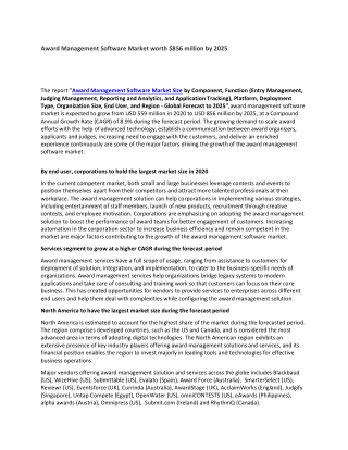 Award Management Software Market worth $856 million by 2025