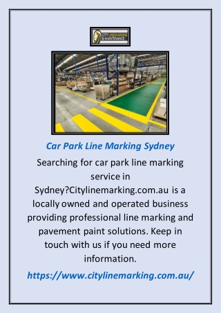 Car Park Line Marking Sydney | Citylinemarking.com.au