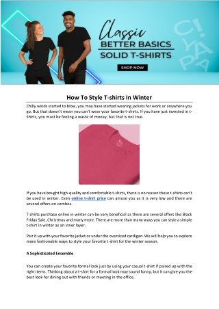 How To Style T-shirts In Winter