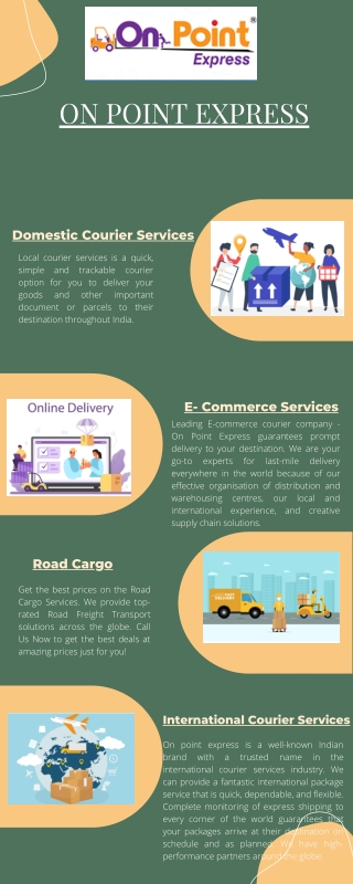 Services offered by onpoint express